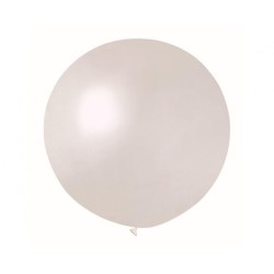 Lateksowe beżowe balony kuliste metalik, 31” - 80 cm. 1 szt.
