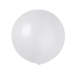 Lateksowe białe balony kuliste metalik, 31” - 80 cm. 1 szt.