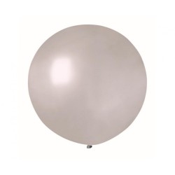 Lateksowe srebrne balony kuliste metalik, 31” - 80 cm. 1 szt.