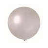 Lateksowe srebrne balony kuliste metalik, 31” - 80 cm. 1 szt.