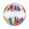 Foliowe Balony kolorowe z napis. "Congratulations". 22" - 56 cm / 1 szt.