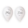 Lateksowe białe Balony Premium Hel Mąż i Żona, 13 cali/ 4 szt.