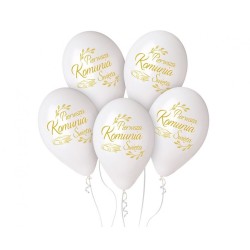 Lateksowe Balony Pierwsza Komunia Św. (biblia), 13"/ 5 szt.
