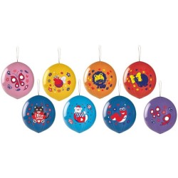 Lateksowe kolorowe balony z nadrukiem, 18" - 46 cm. 25 szt.