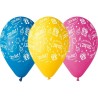 Lateksowe Balony kolorowe z napis. "Sto Lat". 12"- 30 cm / 5 szt.