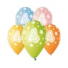 Lateksowe kolorowe Balony Premium Hel z nadr. 4, 13 cali/ 5 szt.
