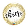 Foliowe Balony złoty z napis. "Cheers". 18" - 46 cm / 1 szt.