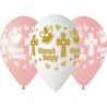 Lateksowe Balony Premium Hel Chrzest dziewczynki, 13 cali/ 5 szt.
