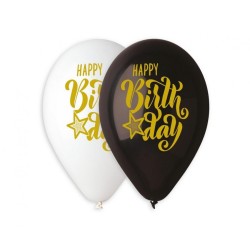 Lateksowe Balony Premium Hel Happy Birthday, 13 cali/ 5 szt.