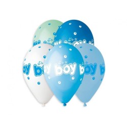 Lateksowe Balony Premium Hel It's a Boy, 13 cali/ 5 szt.