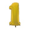 Balon foliowy złoty matowy Cyfra 1, 36"-92 cm / 1szt