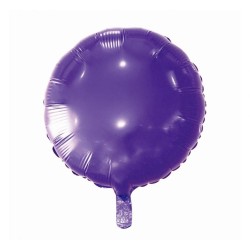 Foliowe fioletowe balony okrągłe, 18” - 46 cm. 1 szt.