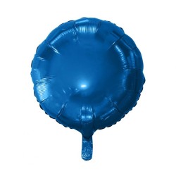 Foliowe niebieski balony okrągłe, 18” - 46 cm. 1 szt.