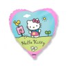 Foliowy w kształcie serca Balon 18" FX - "Hello Kitty w ogródku" 1 szt.