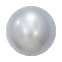 Foliowy balon szary w kształcie Kuli 18" - 46 cm. 1 szt.