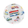 Foliowe Balony kolorowe z napisem "Happy Birthday"(Pojazdy). 20"- 50 cm / 1 szt.