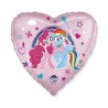 Foliowy w kształcie serca Balon 18" FX - My Little Pony Uścisk 1 szt.