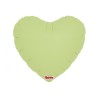 Balon foliowy zielony w kształcie "serca", 14"- 35 cm / 5 szt