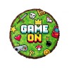 Foliowy Balony kolorowy z napis. "Game On". 18" - 46 cm / 1 szt.