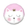 Foliowy Balony różowe z nadru. Kotek 18" - 46 cm / 1 szt.