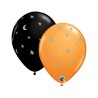 Klasyczne lateksowe Balony QL 11" z nadr. "Księżyce i gwiazdy", 25 szt.