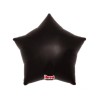 Foliowy balon w kształcie gwiazdy  Balon Ibrex Hel, 15", Metallic Black, 5 szt.
