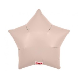 Foliowy balon w kształcie gwiazdy  Balon Ibrex Hel, 15", Shell Pink, 5 szt.