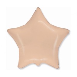 Balon foliowy pomarańczowy w kształcie gwiazdy, 18"- 47 cm /1szt