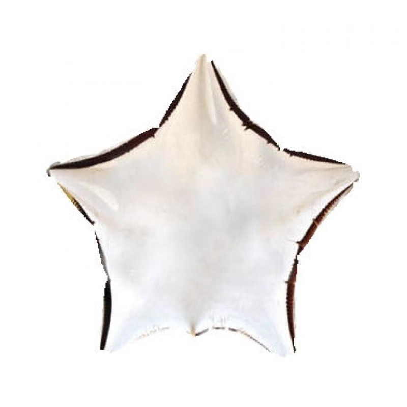 Srebrny w kształcie gwiazdy Balon foliowy 9" FX - "Gwiazda" 1 szt.