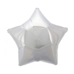 Foliowe Balony srebrna gwiazda. 30"- 76 cm / 1 szt.