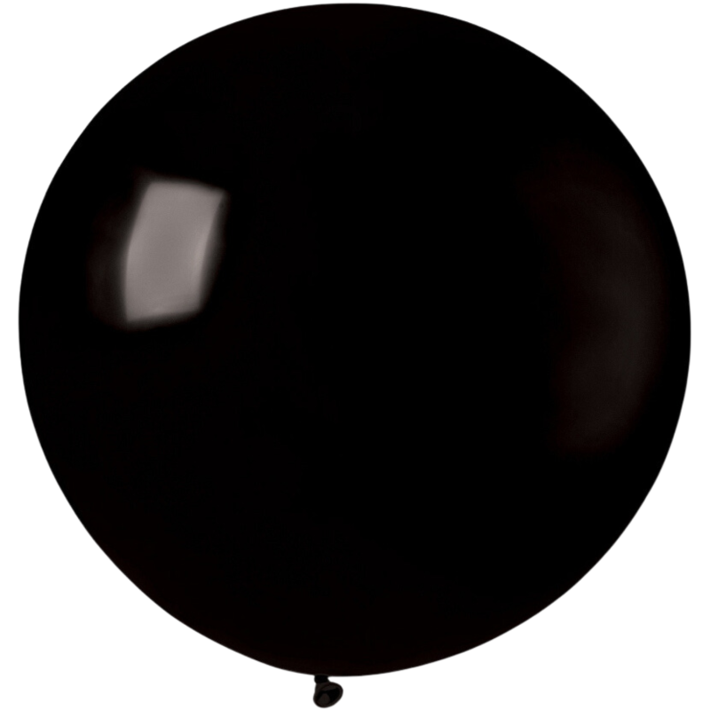 Lateksowe czarne balony kuliste, 31” - 80 cm. 1 szt.