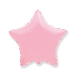Balon foliowy różowy w kształcie gwiazdy, 18"- 47 cm /1szt