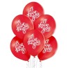 Lateksowe Balony D11 I Love You - Kocham Cię 12" - 30 cm. 6 szt.