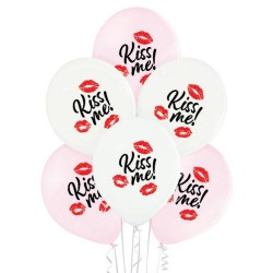 Lateksowe Balony D11 Kiss Me 12" - 30 cm., 6 szt.