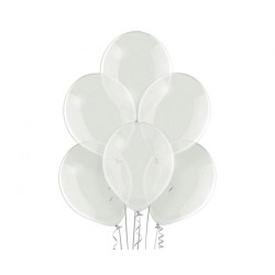 Lateksowe klasyczne przezroczyste Balony B105 Crystal Clear 100 szt. 30 cm.