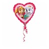 Foliowe Balony kolorowe z nadr. Paw Patrol Love - Girl (serce). 18" - 46 cm / 1 szt.