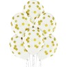 Lateksowe przezroczyste Balony D11 Stars - Gwiazdki 6 szt. 12"- 30 cm.