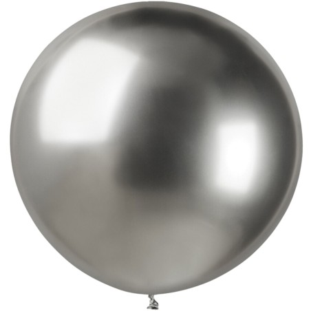 Lateksowe srebrne balony kuliste, 31” - 80 cm. 1 szt.