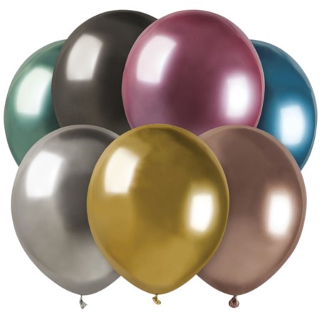 Lateksowe różnokolorowe AB50 shiny - klasyczne, 5" - 13 cm. 100 szt.