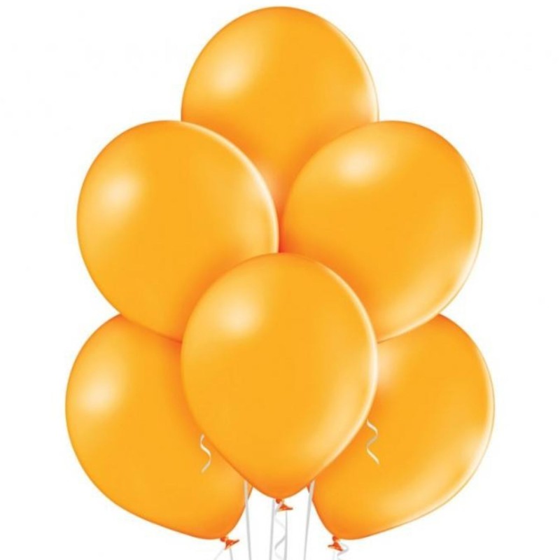 Lateksowe pomarańczowe Balony B105 - klasyczne, 12" - 30 cm. 50 szt.