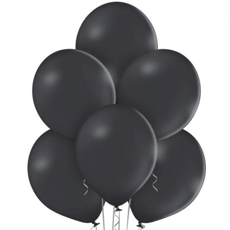 Lateksowe czarne Balony B105 - klasyczne,12" - 30 cm. 50 szt.