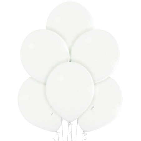Lateksowe białe Balony B105 - klasyczne, 12" - 30 cm. 50 szt.