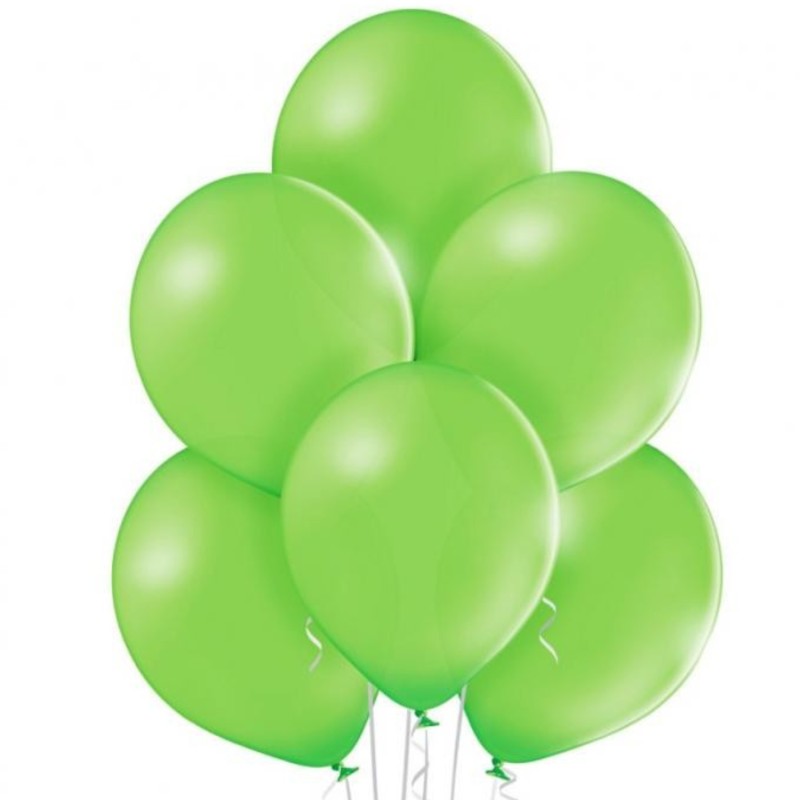 Lateksowe zielone Balony B105 - klasyczne, 12" - 30 cm. 100 szt.