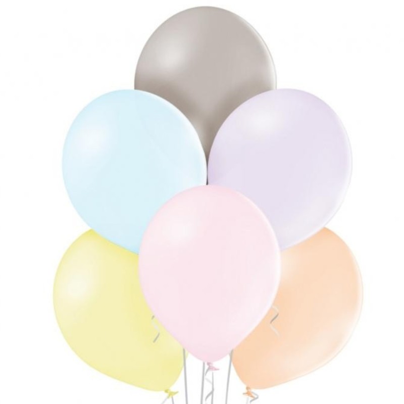 Lateksowe różnokolorowe Balony B105 - klasyczne, 12" - 30 cm. 50 szt.