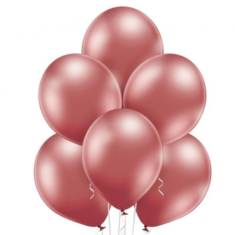 Balony B105 Glossy Rose Gold 50 szt. - klasyczne,12" - 30 cm. 50 szt.