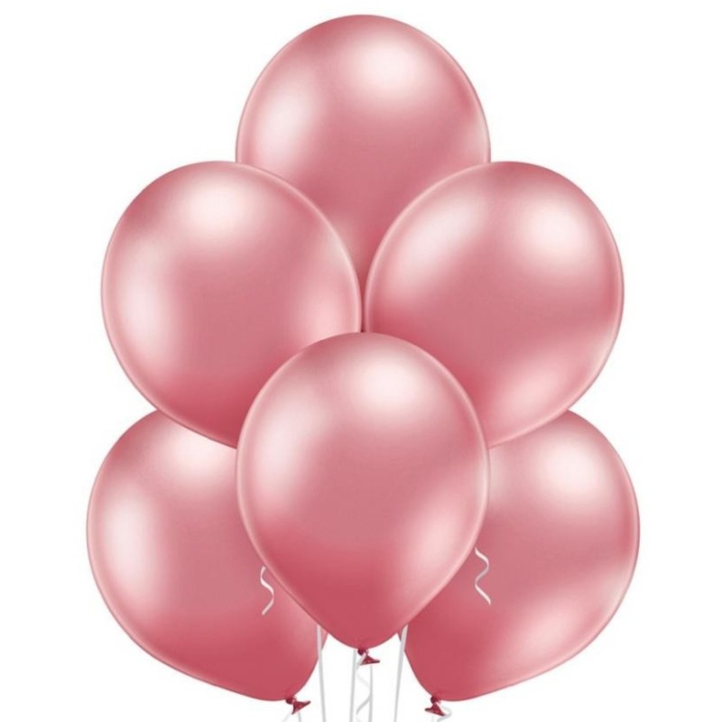Lateksowe różowe Balony B105 Glossy Pink 50 szt. - klasyczne,12" - 30 cm. 50 szt.