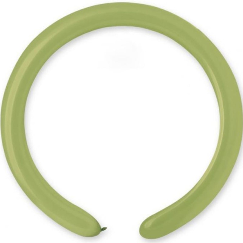 Lateksowe zielone balony rurki, 1" - 2,5 cm. 100 szt.