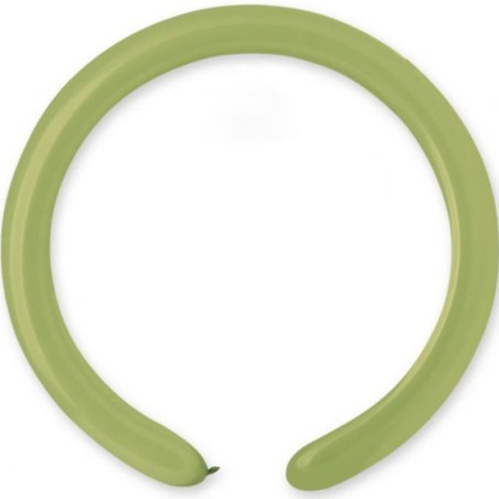 Lateksowe zielone balony rurki, 1" - 2,5 cm. 100 szt.