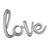 Srebrny Balon foliowy Napis "LOVE", 78x53 cm, zapakowany