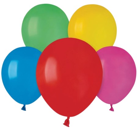 Lateksowe różnokolorowe Balony A50 - klasyczne, 5" - 13 cm. 100 szt.